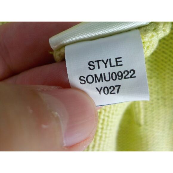 Sigrid Olsen Green Silk Knit V-Neck Sweater Crochet n Ribbon Accent Women Small - Picture 11 of 12